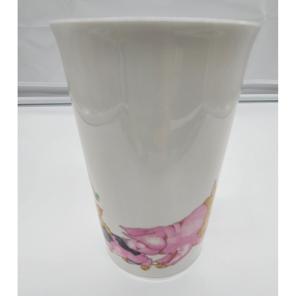 Cute Pig Family Mug White Porcelain Coffee Tea Cup Adorable Farm Animal Design - Picture 9 of 14